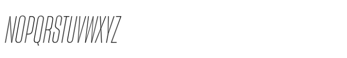 Sharp Grotesk Latin Thin Italic 09 Font UPPERCASE