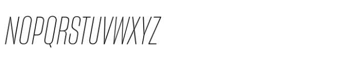 Sharp Grotesk Latin Thin Italic 11 Font UPPERCASE