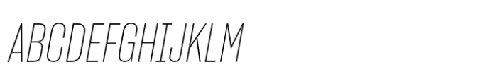 Sharp Grotesk Latin Thin Italic 12 Font UPPERCASE