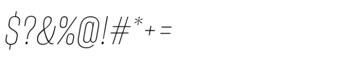 Sharp Grotesk Latin Thin Italic 13 Font OTHER CHARS