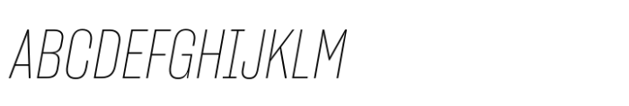 Sharp Grotesk Latin Thin Italic 13 Font UPPERCASE