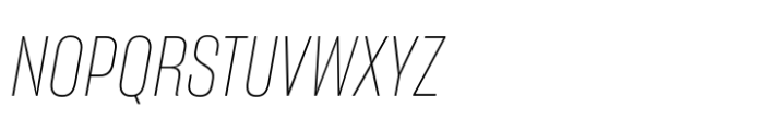 Sharp Grotesk Latin Thin Italic 13 Font UPPERCASE