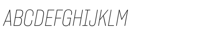 Sharp Grotesk Latin Thin Italic 14 Font UPPERCASE