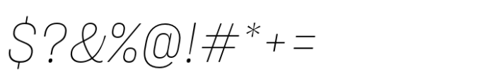 Sharp Grotesk Latin Thin Italic 17 Font OTHER CHARS