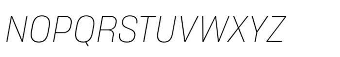 Sharp Grotesk Latin Thin Italic 17 Font UPPERCASE