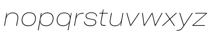 Sharp Grotesk Latin Thin Italic 21 Font LOWERCASE