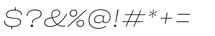 Sharp Grotesk Latin Thin Italic 24 Font OTHER CHARS