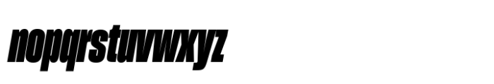 Sharp Grotesk Paneuropean Black Italic 12 Font LOWERCASE
