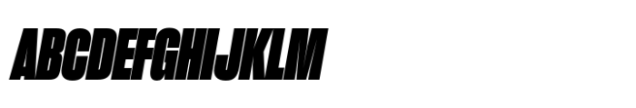 Sharp Grotesk Paneuropean Black Italic 13 Font UPPERCASE