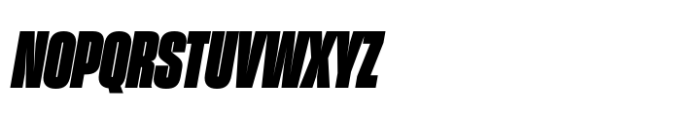 Sharp Grotesk Paneuropean Black Italic 13 Font UPPERCASE