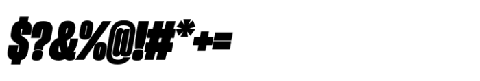 Sharp Grotesk Paneuropean Black Italic 14 Font OTHER CHARS