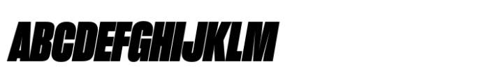 Sharp Grotesk Paneuropean Black Italic 14 Font UPPERCASE