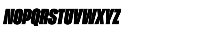 Sharp Grotesk Paneuropean Black Italic 14 Font UPPERCASE