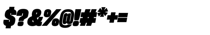 Sharp Grotesk Paneuropean Black Italic 17 Font OTHER CHARS