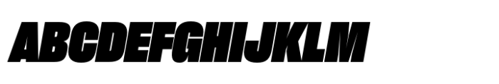 Sharp Grotesk Paneuropean Black Italic 17 Font UPPERCASE