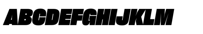 Sharp Grotesk Paneuropean Black Italic 19 Font UPPERCASE