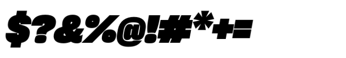 Sharp Grotesk Paneuropean Black Italic 20 Font OTHER CHARS