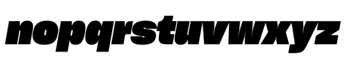 Sharp Grotesk Paneuropean Black Italic 21 Font LOWERCASE