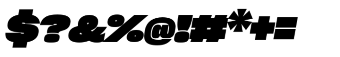 Sharp Grotesk Paneuropean Black Italic 24 Font OTHER CHARS