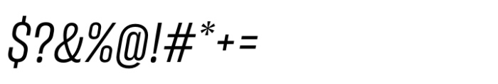 Sharp Grotesk Paneuropean Book Italic 14 Font OTHER CHARS