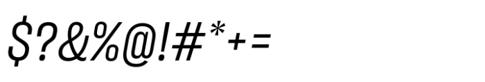 Sharp Grotesk Paneuropean Book Italic 15 Font OTHER CHARS