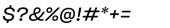 Sharp Grotesk Paneuropean Book Italic 21 Font OTHER CHARS