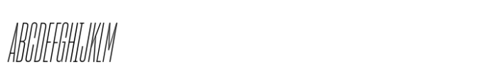 Sharp Grotesk Paneuropean Light Italic 06 Font UPPERCASE
