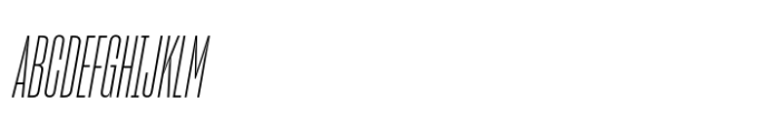 Sharp Grotesk Paneuropean Light Italic 07 Font UPPERCASE