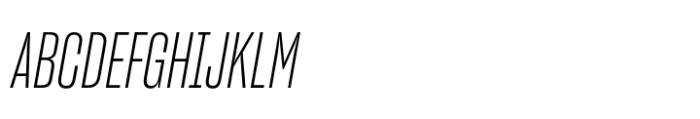 Sharp Grotesk Paneuropean Light Italic 11 Font UPPERCASE