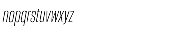 Sharp Grotesk Paneuropean Light Italic 11 Font LOWERCASE
