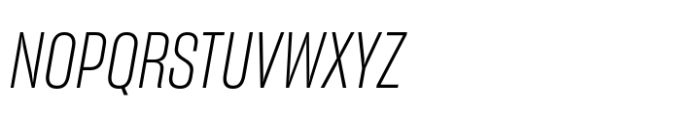 Sharp Grotesk Paneuropean Light Italic 13 Font UPPERCASE
