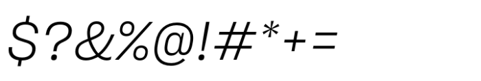 Sharp Grotesk Paneuropean Light Italic 19 Font OTHER CHARS
