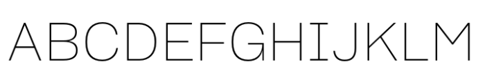 Sharp Grotesk Paneuropean Thin 20 Font UPPERCASE