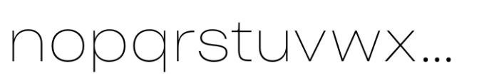 Sharp Grotesk Paneuropean Thin 21 Font LOWERCASE