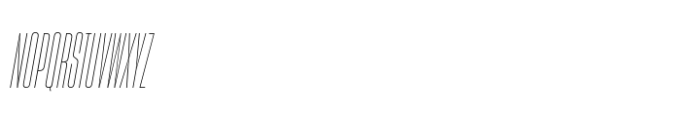 Sharp Grotesk Paneuropean Thin Italic 05 Font UPPERCASE