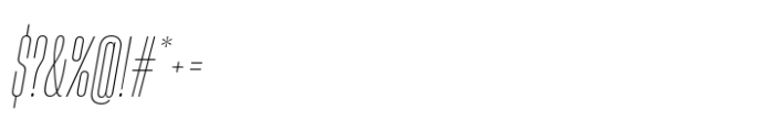 Sharp Grotesk Paneuropean Thin Italic 07 Font OTHER CHARS