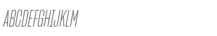 Sharp Grotesk Paneuropean Thin Italic 10 Font UPPERCASE