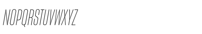Sharp Grotesk Paneuropean Thin Italic 10 Font UPPERCASE
