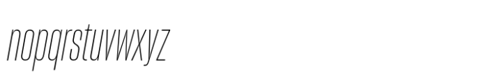 Sharp Grotesk Paneuropean Thin Italic 10 Font LOWERCASE