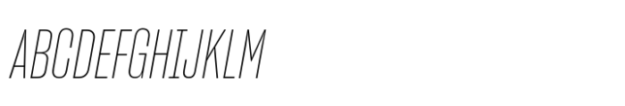 Sharp Grotesk Paneuropean Thin Italic 11 Font UPPERCASE