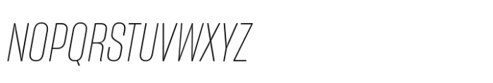 Sharp Grotesk Paneuropean Thin Italic 12 Font UPPERCASE