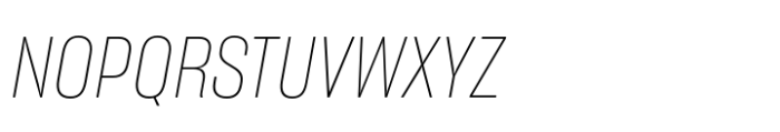 Sharp Grotesk Paneuropean Thin Italic 14 Font UPPERCASE
