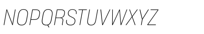 Sharp Grotesk Paneuropean Thin Italic 16 Font UPPERCASE