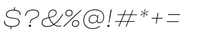 Sharp Grotesk Paneuropean Thin Italic 23 Font OTHER CHARS