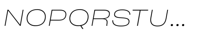 Sharp Grotesk Paneuropean Thin Italic 25 Font UPPERCASE