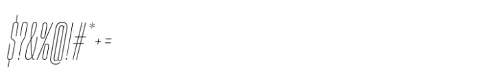 Sharp Grotesk Paneuropean Thin Italic06 Font OTHER CHARS
