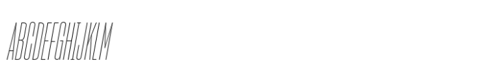 Sharp Grotesk Paneuropean Thin Italic06 Font UPPERCASE