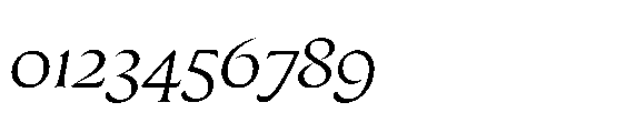 Sharp Roman Italic Font OTHER CHARS