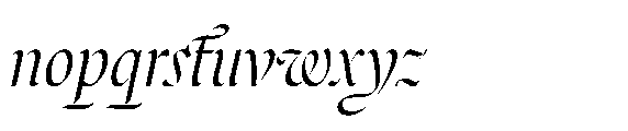 Sharp Roman Italic Font LOWERCASE