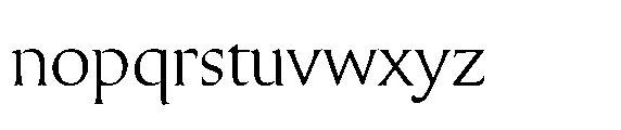Sharp Roman Regular Font LOWERCASE